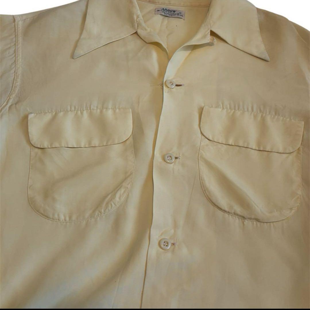 40s~50s ARROW Rayon Shirt 黄色 40s~50s ARROW Rayon Shirt 黄色 - メルカリ
