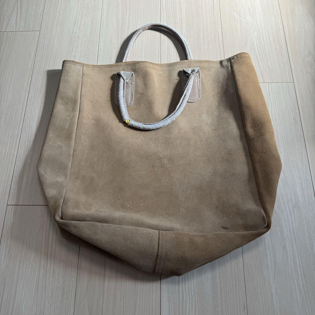 90s'Vintage Suede leather tote スェードレザー