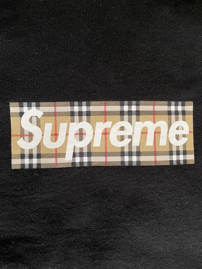 【15】supreme BURBERRY コラボ　ボックスロゴパーカー新品タグ付