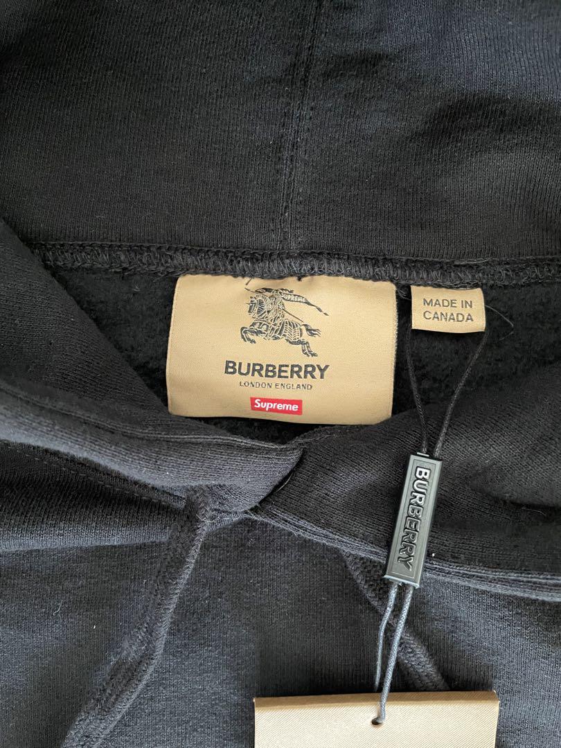 【15】supreme BURBERRY コラボ　ボックスロゴパーカー新品タグ付