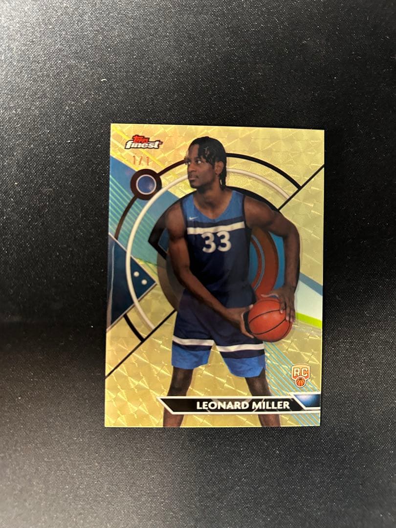 topps LEONARD MILLER RC gold vinyl 1/1