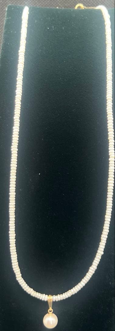 k18 アコヤ真珠　ベイビーパールネックレス　金具18金　長さ約42.5センチ