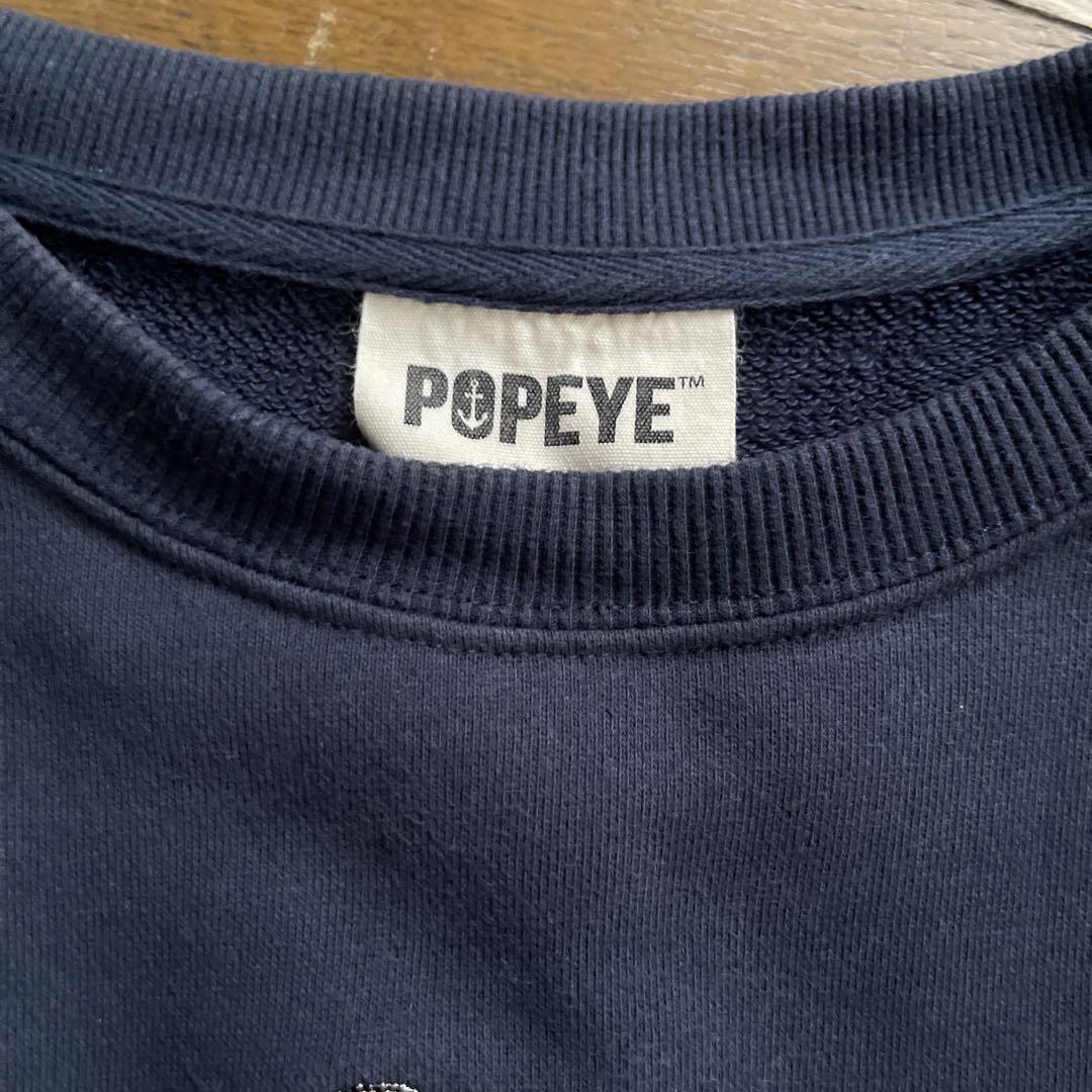 【レア】ポパイ刺繍スウェット トレーナー レア】ポパイ刺繍スウェット トレーナー