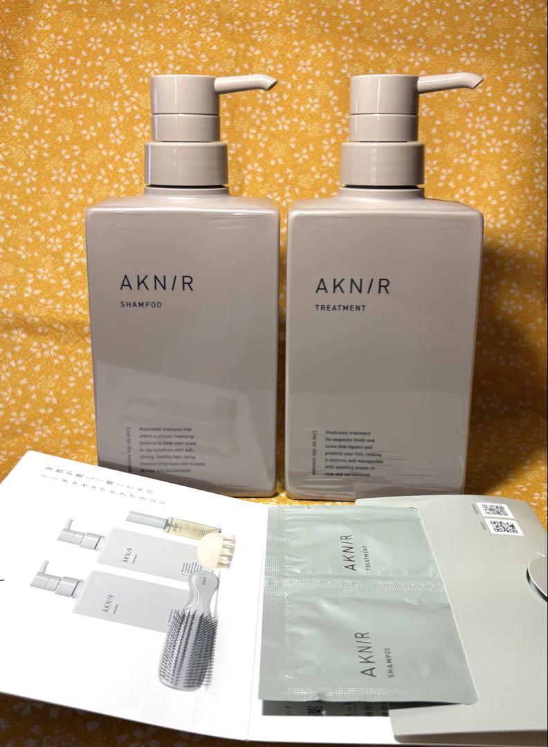 新品未開封 AKNIRアクニー シャンプー &トリートメント300ml おまけ付