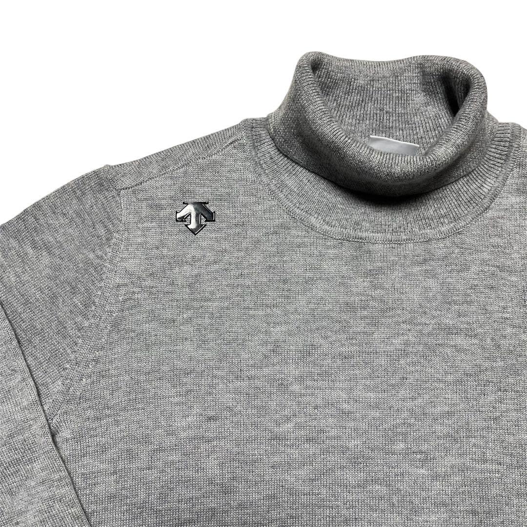 全国どこでも送料無料！ 美品✨DESCENTE golf インターシャ タートルネック ニット レディースウェア