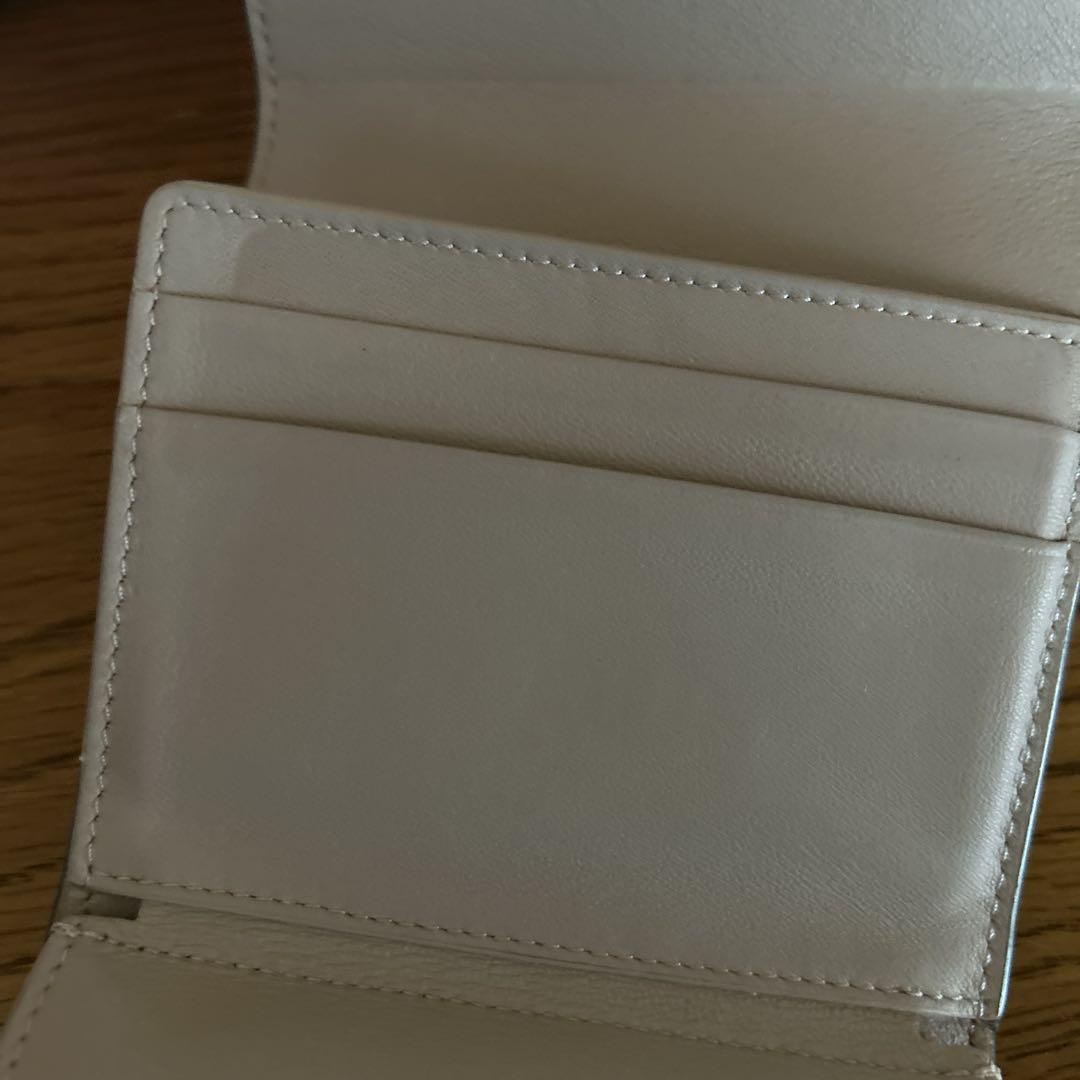 セリーヌライトブルー レザー 三つ折り財布