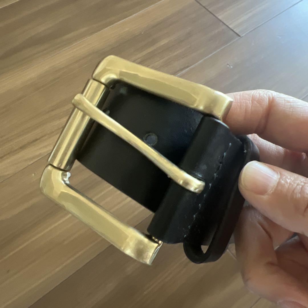 ブラックレザー ベルト ゴールドバックル ZARA ブラック レザー ベルト ゴールドバックル - メルカリ