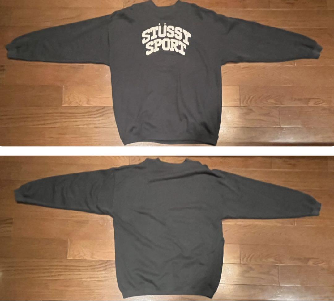 90s OLD STUSSY スウェット 黒 XL ボックス 短丈 黒タグ - メルカリ