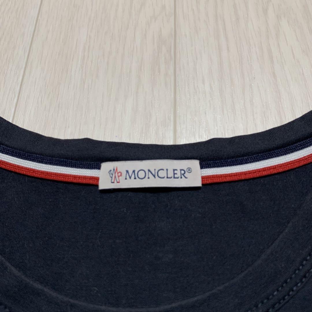モンクレール　シンプル　Tシャツ　ネイビー　S 国内正規品 4S236