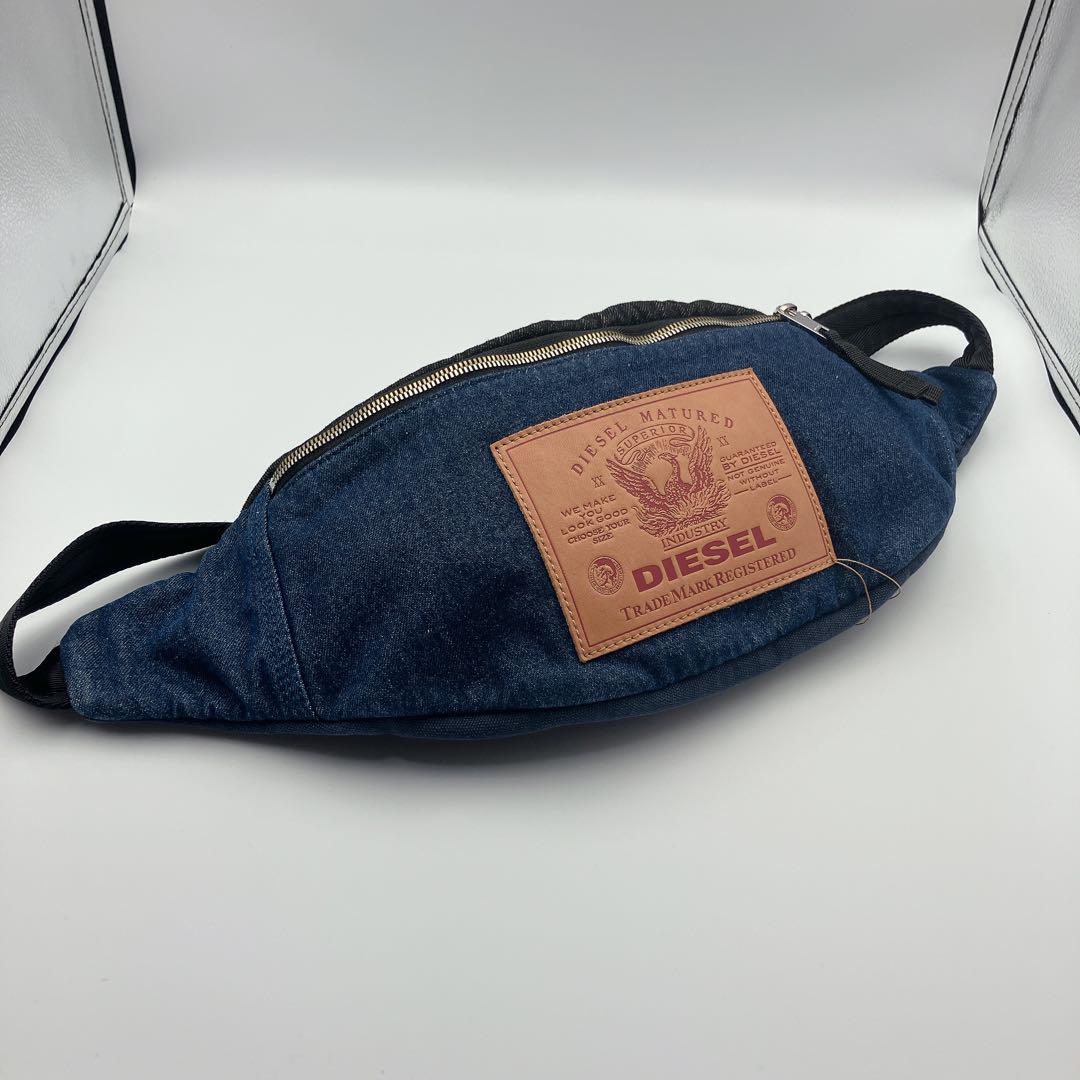 DIESEL* ディーゼル ロゴ デニム ボディバッグ ウエストポーチ 希少 DIESEL】ディーゼル ボディバック デニム ウエストポーチ