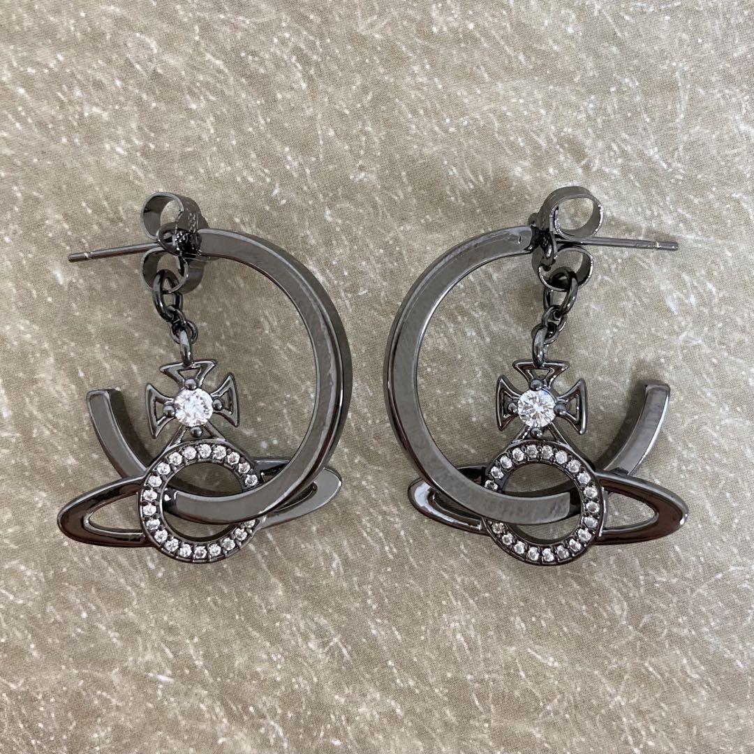Vivienne Westwood MIRANDAピアス ガンメタ本物