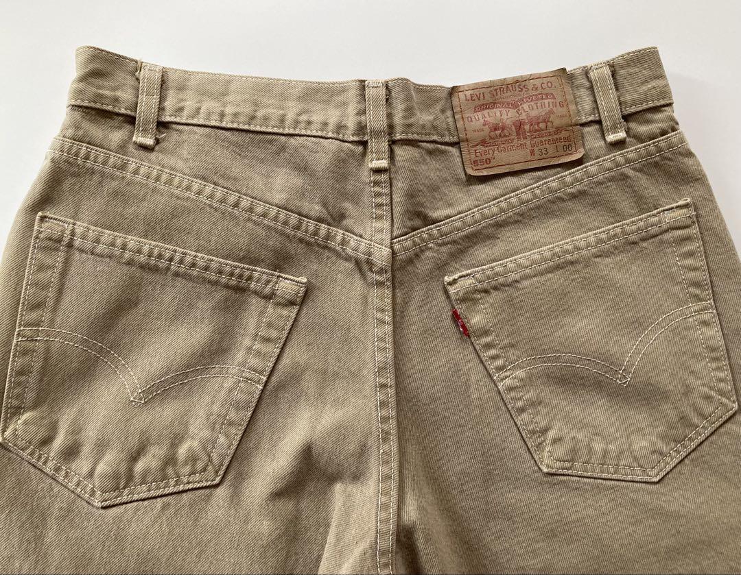 Levi’s 00s 米国製 550 ハーフパンツ W33 ベージュ