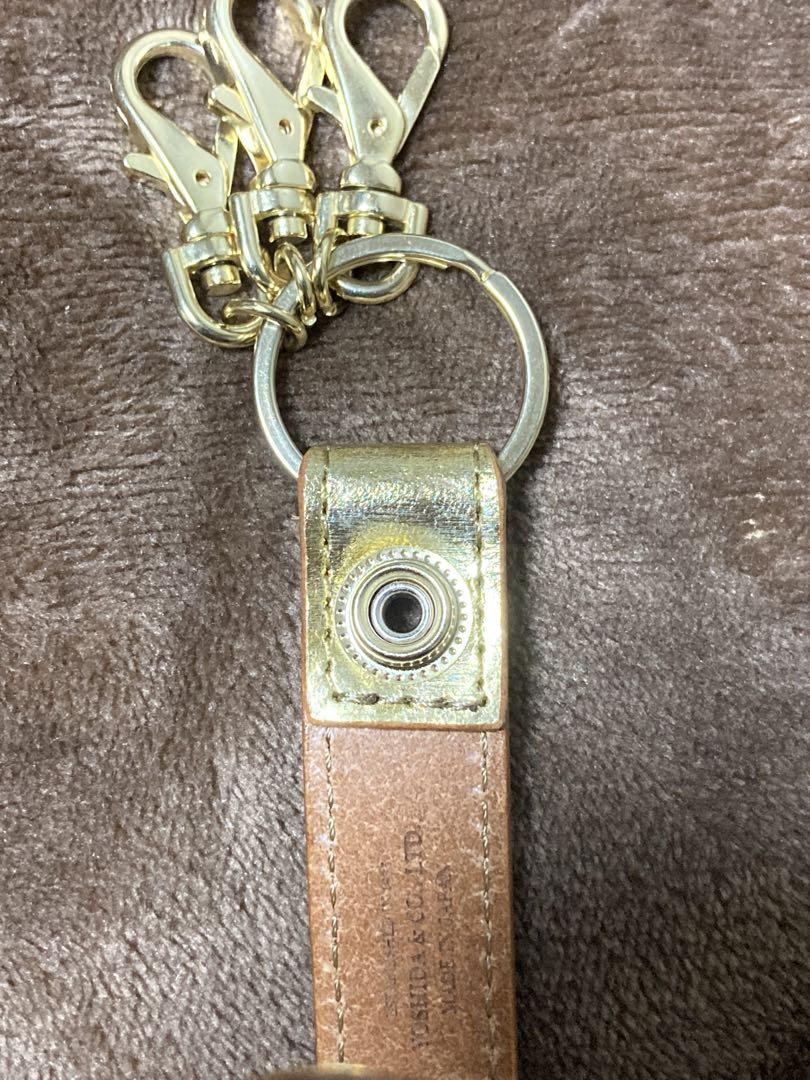 【美品】PORTER FOIL / ポーター フォイル　キーホルダー ゴールド