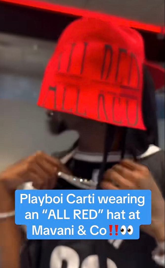 playboi carti all red cap