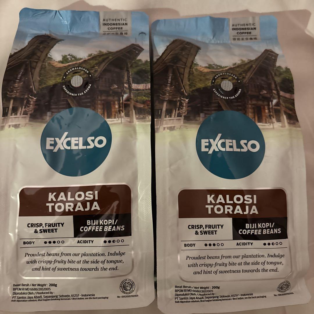 EXCELSO KALOSI TORAJA コーヒー豆 200g✖︎2コーヒー