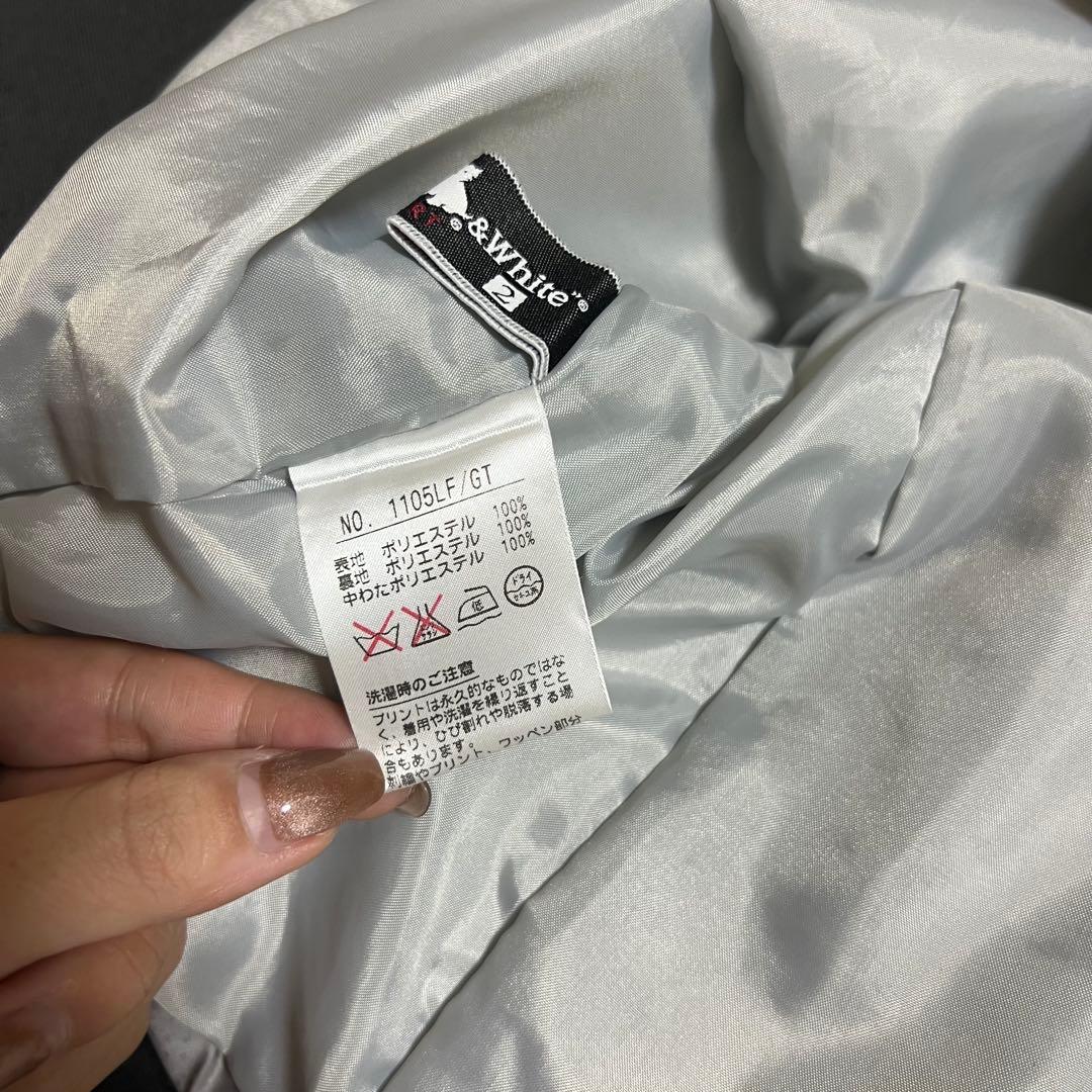 Black&White グレー　キルティングジャケット　ゴルフウェア　サイズ2