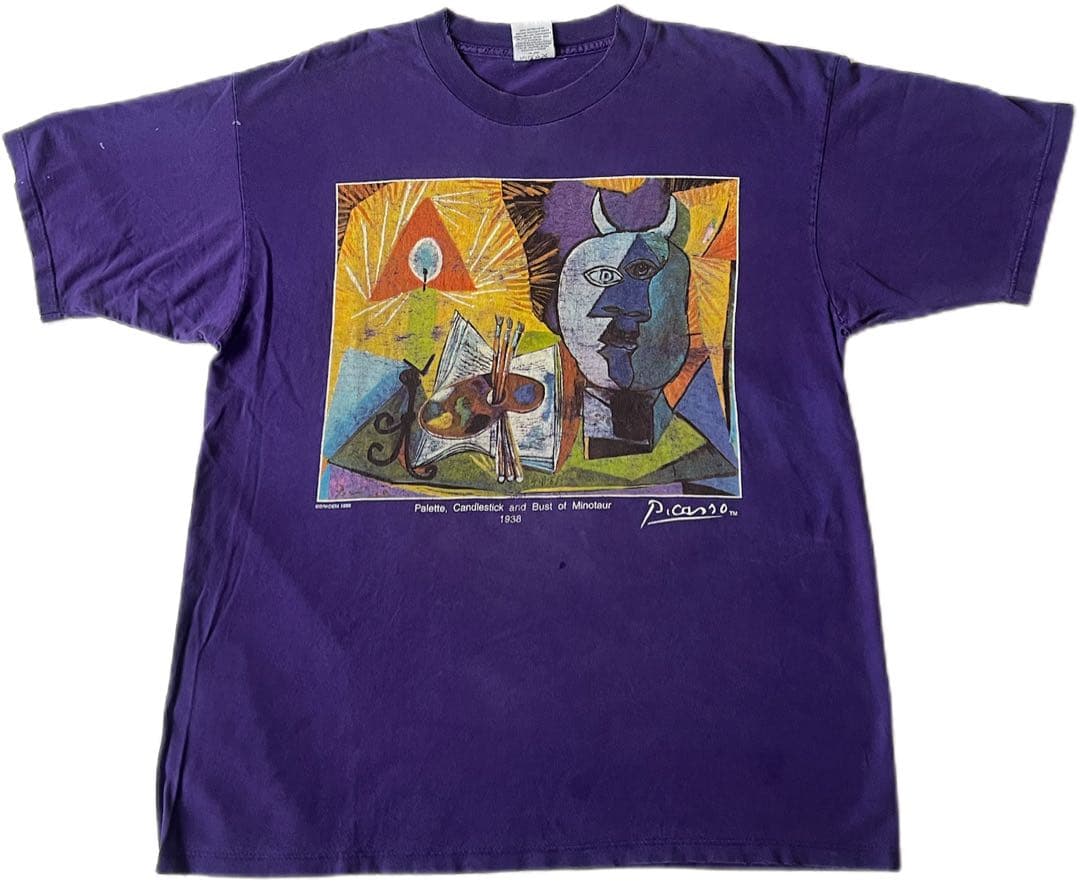 90s アートTシャツ ピカソ 珍しいカラーボディ