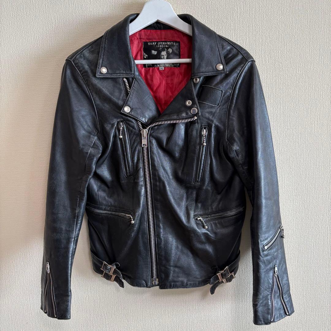 Sexy Dynamite レザージャケット ライダース シープレザー パンクM SEXY DYNAMITE LONDON