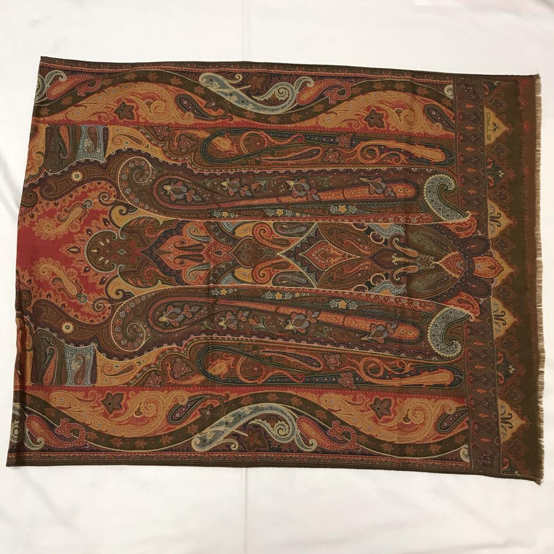 エトロ　大判幅65cm×165cm ウール70%シルク30% エトロ 大判幅65cm×165cm ウール70%シルク30%