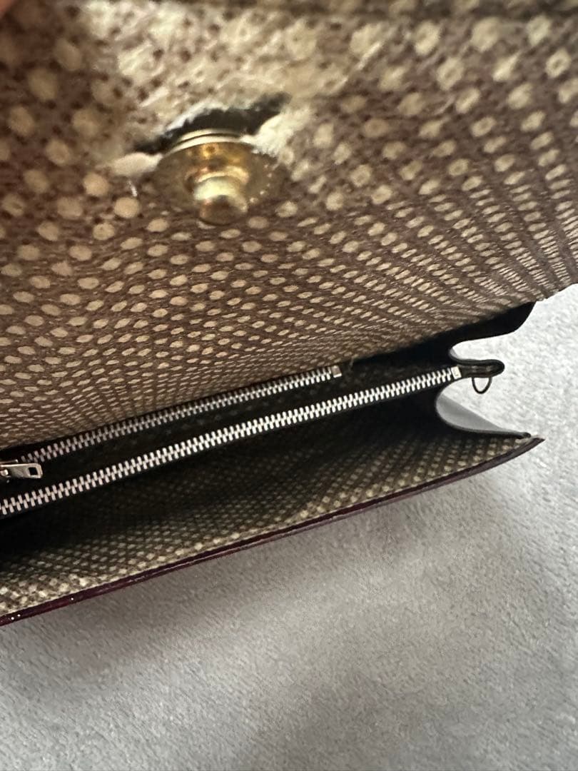 Celine マカダム 馬車金具 クロコ型押し クラッチバッグ