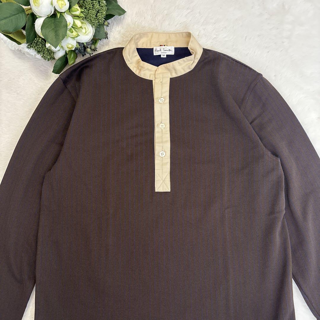 PaulSmith ポールスミス シャツ スタンドカラー ストライプ シャツ