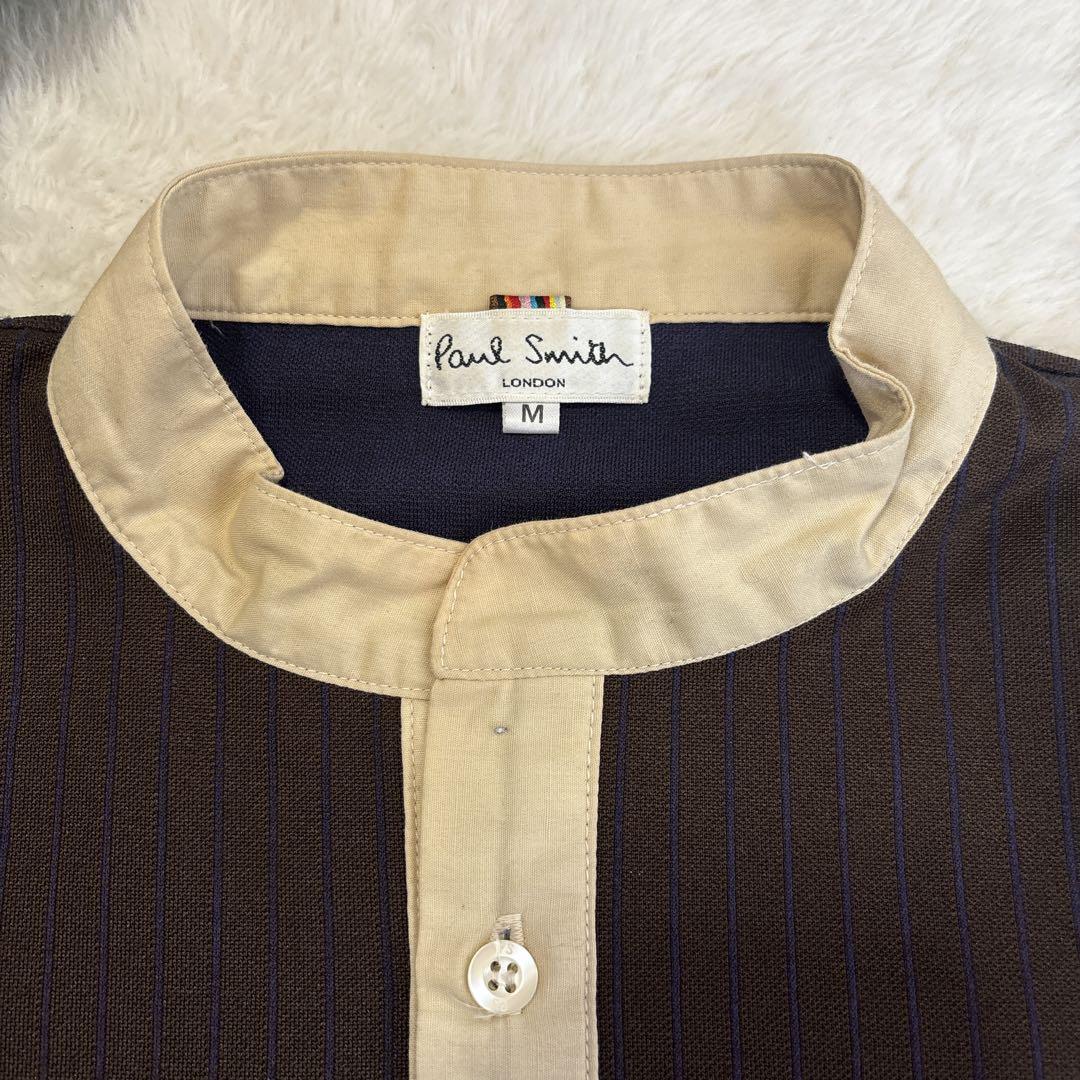 PaulSmith ポールスミス シャツ スタンドカラー ストライプ シャツ