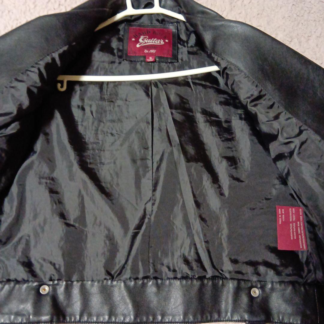 Hard Rock ブラック フェイクレザージャケット Hard Rock ブラック フェイクレザージャケット