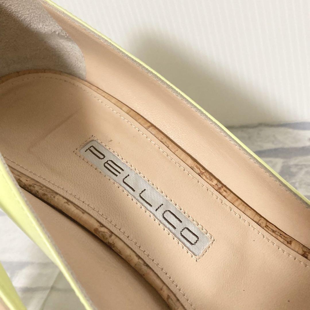 PELLICO ペリーコ オープントゥ パンプス イエロー 23.5cm