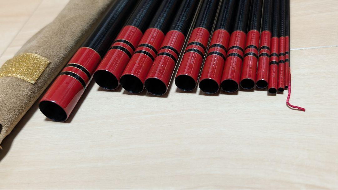 美品☆がまかつ延べ竿 がま渓流マーク2ゴールド5.4中硬