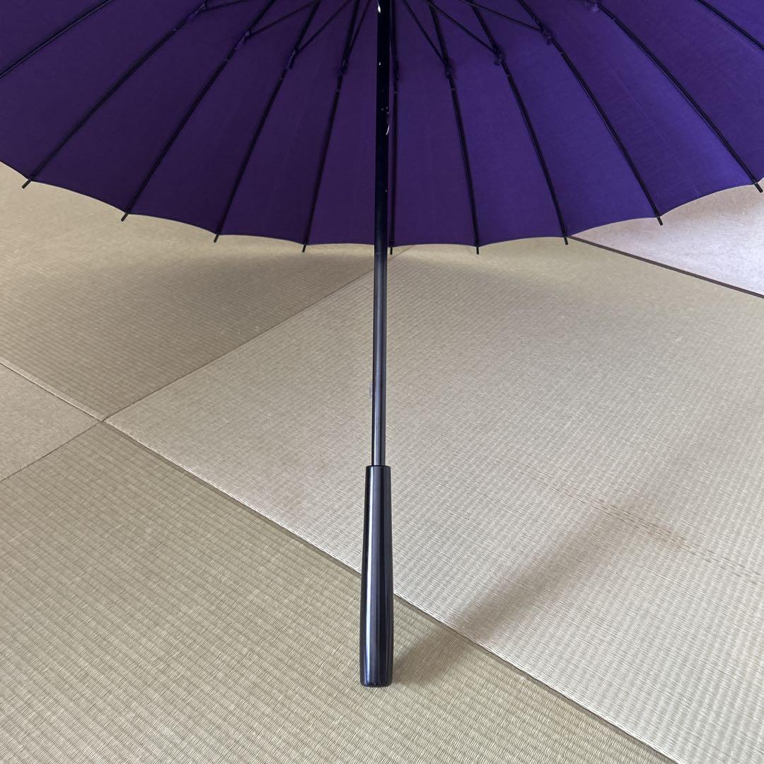 【美品】蛇の目洋傘　蛇の目傘　和傘　洋傘　紫　福井洋傘店の傘　パープル mabu 長傘 24本骨傘 60cm 超軽量24本骨傘 江戸 墨 紅 銀 草 紺