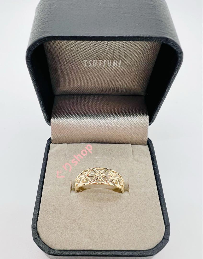 JEWELRY TSUTSUMI k10イエローゴールドフラワー リング15号