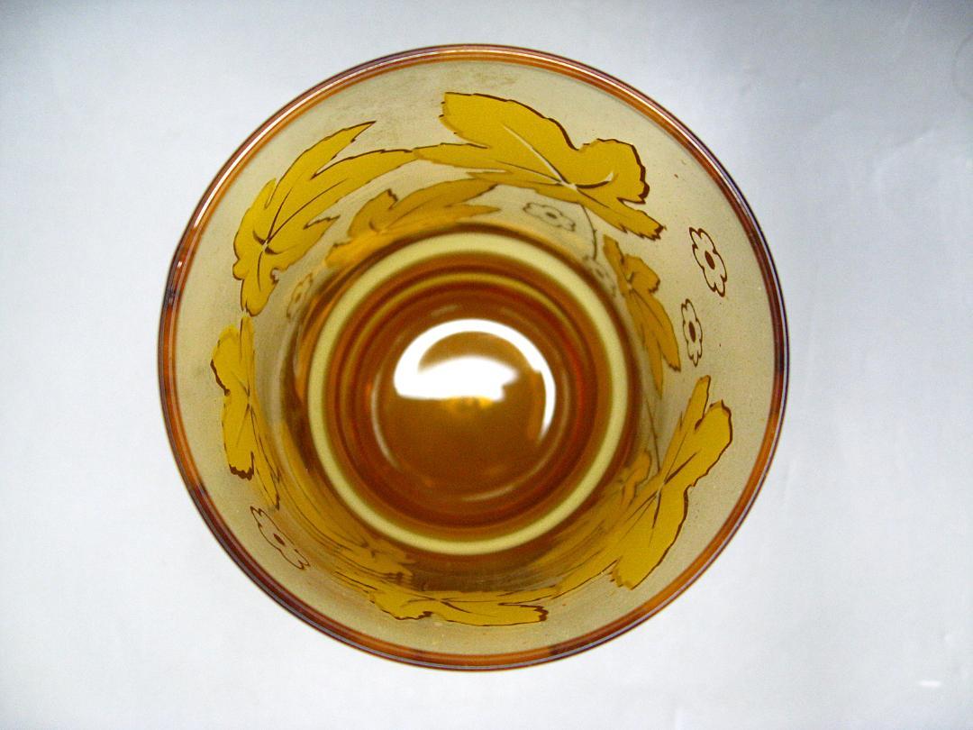# 昭和レトロ アデリア 奥入瀬 アンバー グラスセット 未使用 # 食器 雑貨