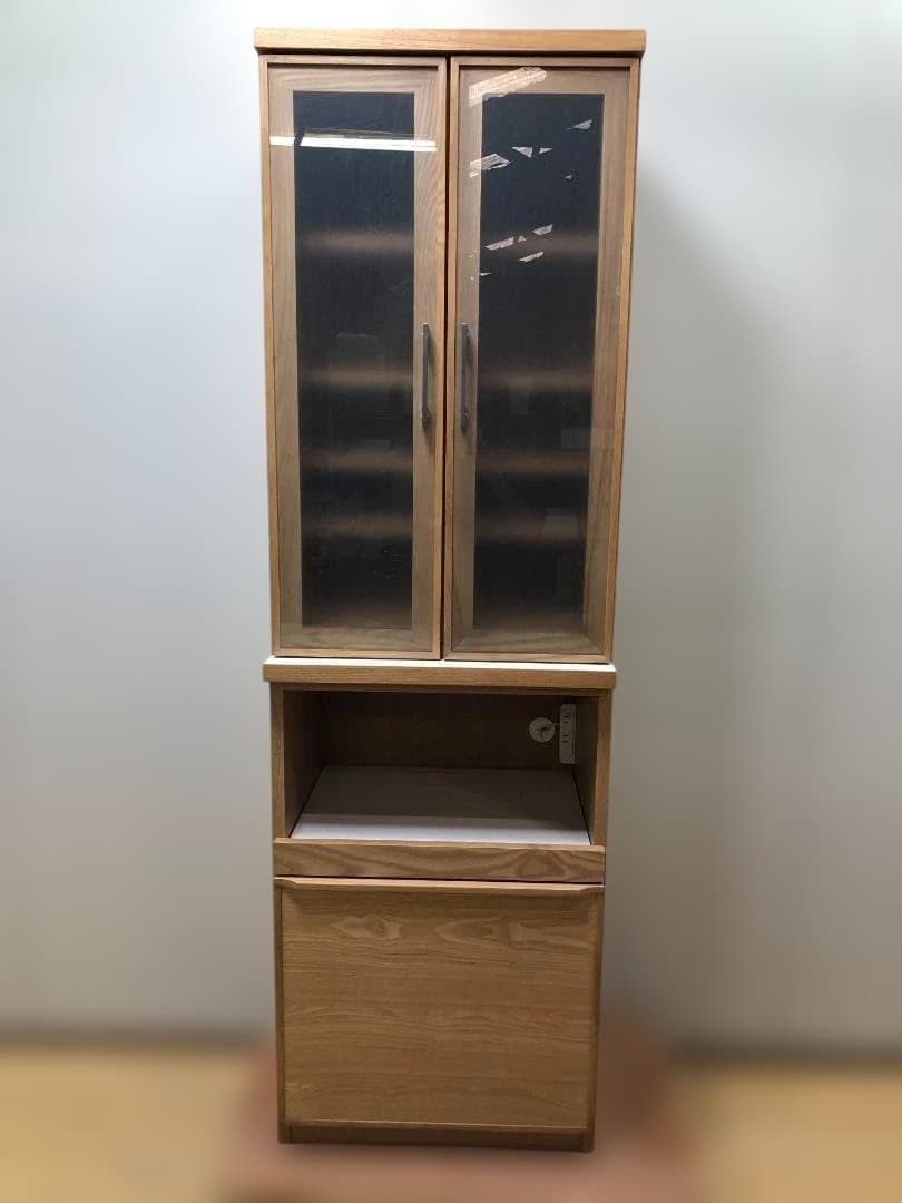 美品 送料無料　河口家具 CLAN クラン キッチン収納 食器棚 75048-1