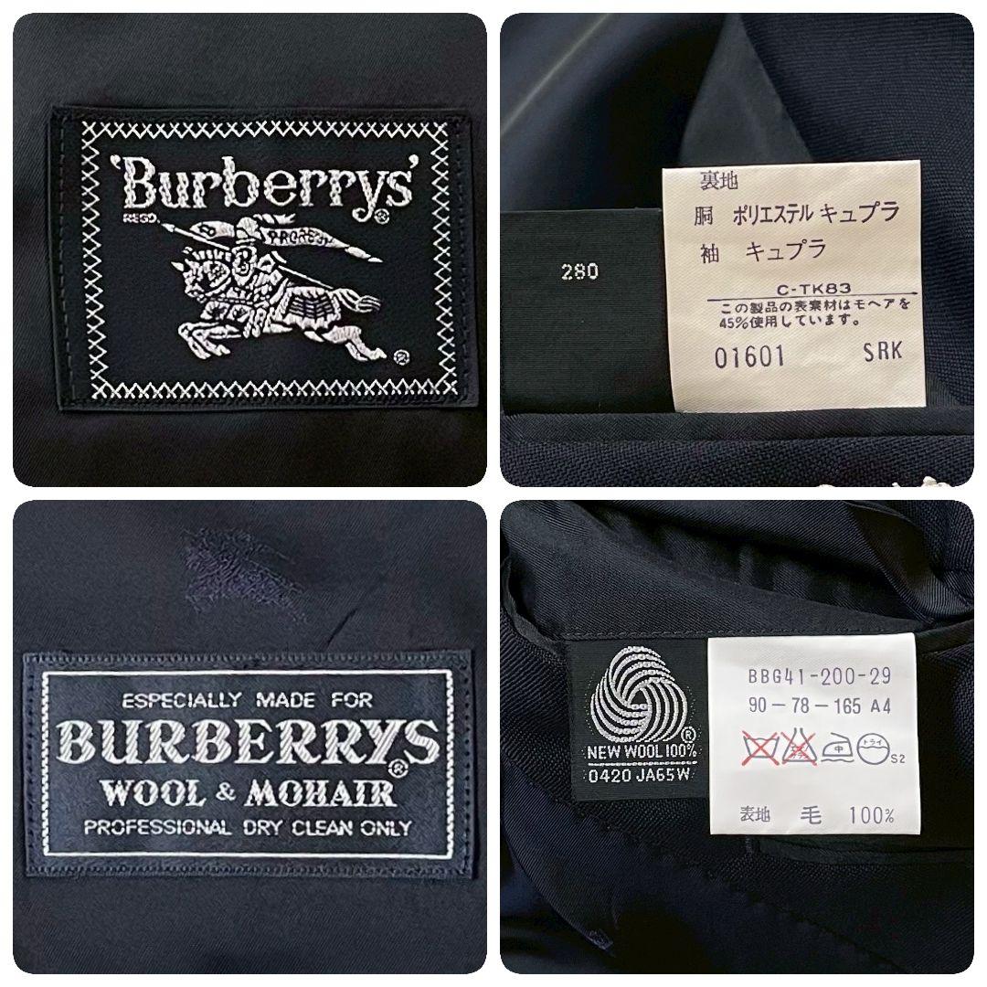 BURBERRY　バーバリー　紺　ブレザー　金ボタン　ダブル　ジャケット　紺ブレ