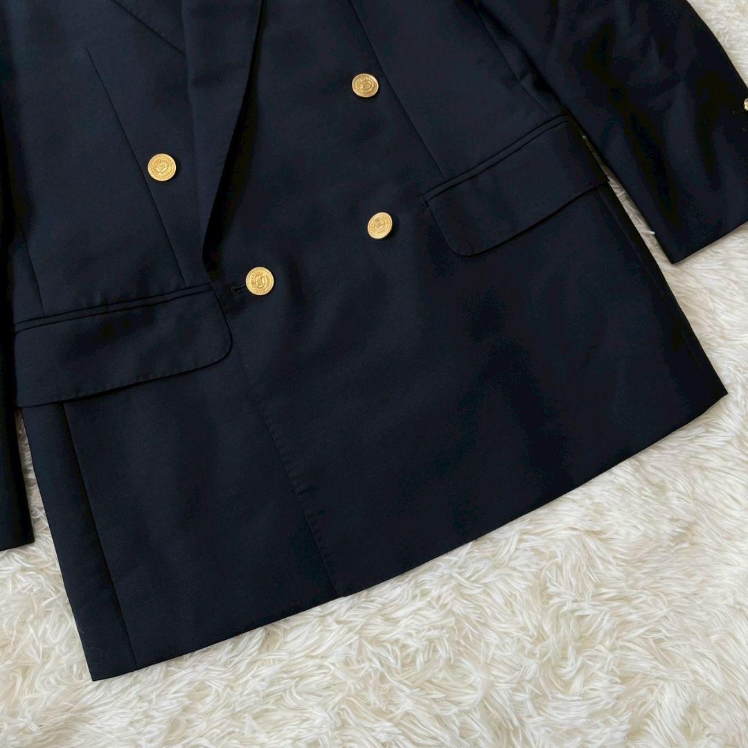 BURBERRY　バーバリー　紺　ブレザー　金ボタン　ダブル　ジャケット　紺ブレ