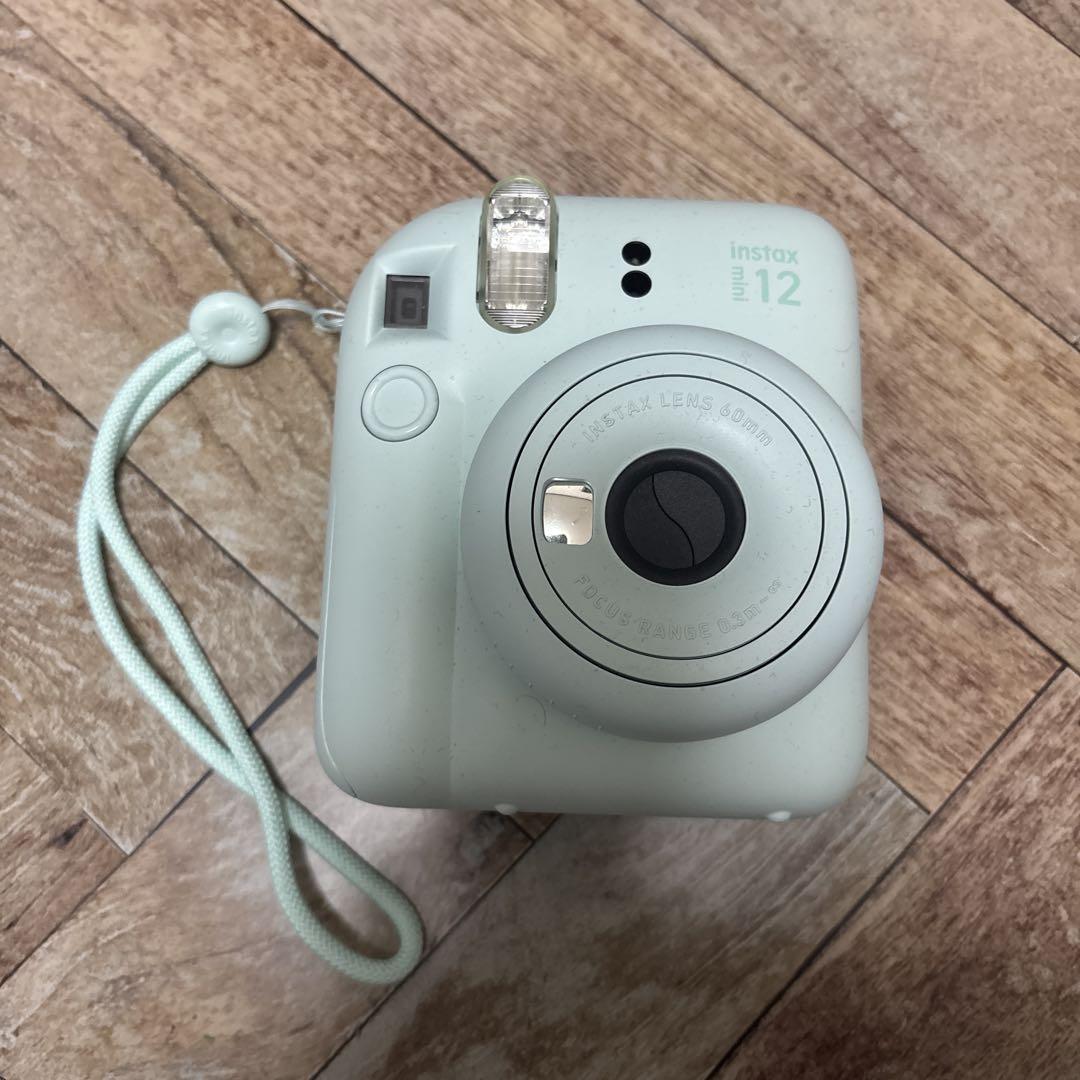 【動作確認済み】instax mini 12 ミントブルー インスタントカメラ