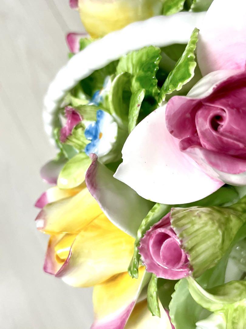 ロイヤルドルトン　バラ　薔薇　置物　オブジェ　陶花　陶磁器　フラワー