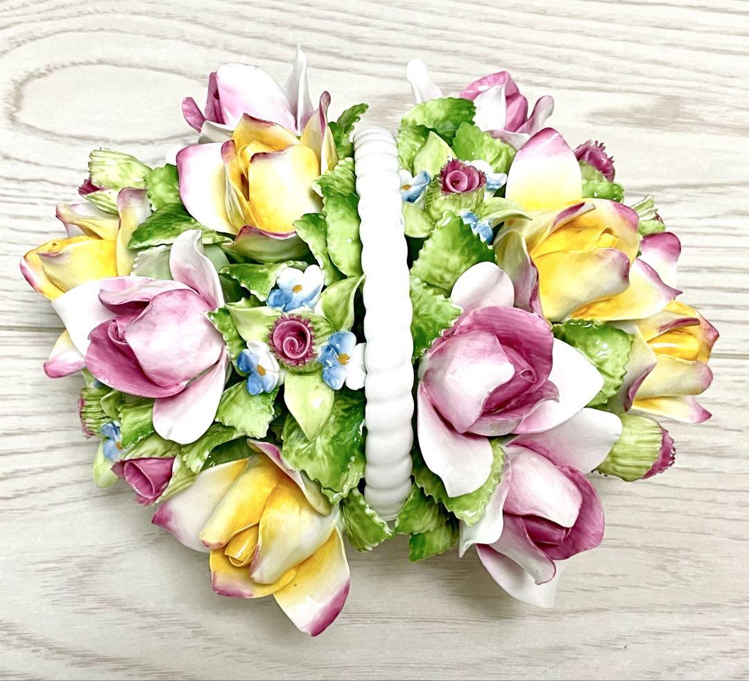 ロイヤルドルトン　バラ　薔薇　置物　オブジェ　陶花　陶磁器　フラワー
