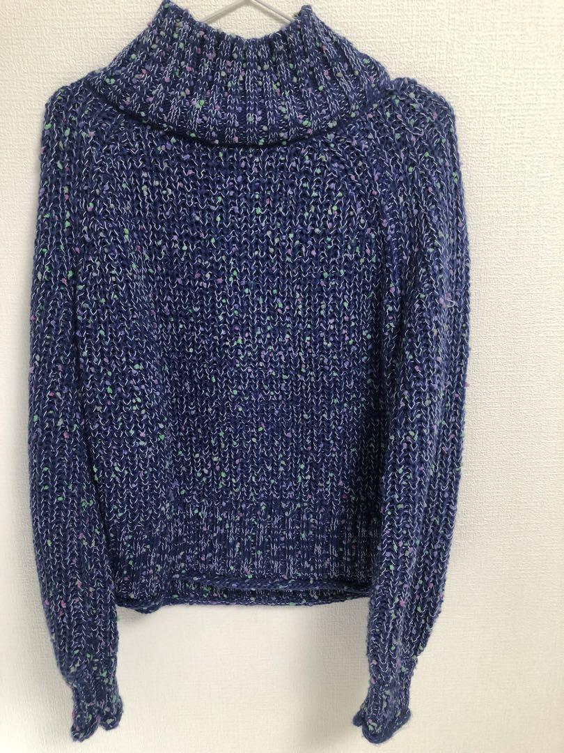 BEAMS ポッピングシャワー風セーターブルー