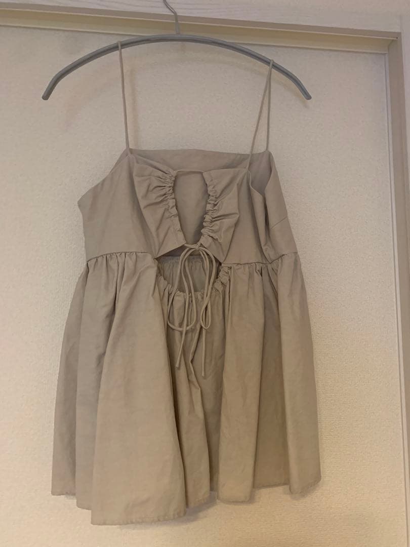 コットンナイロン バックホール キャミソール -ウォッシャブル-