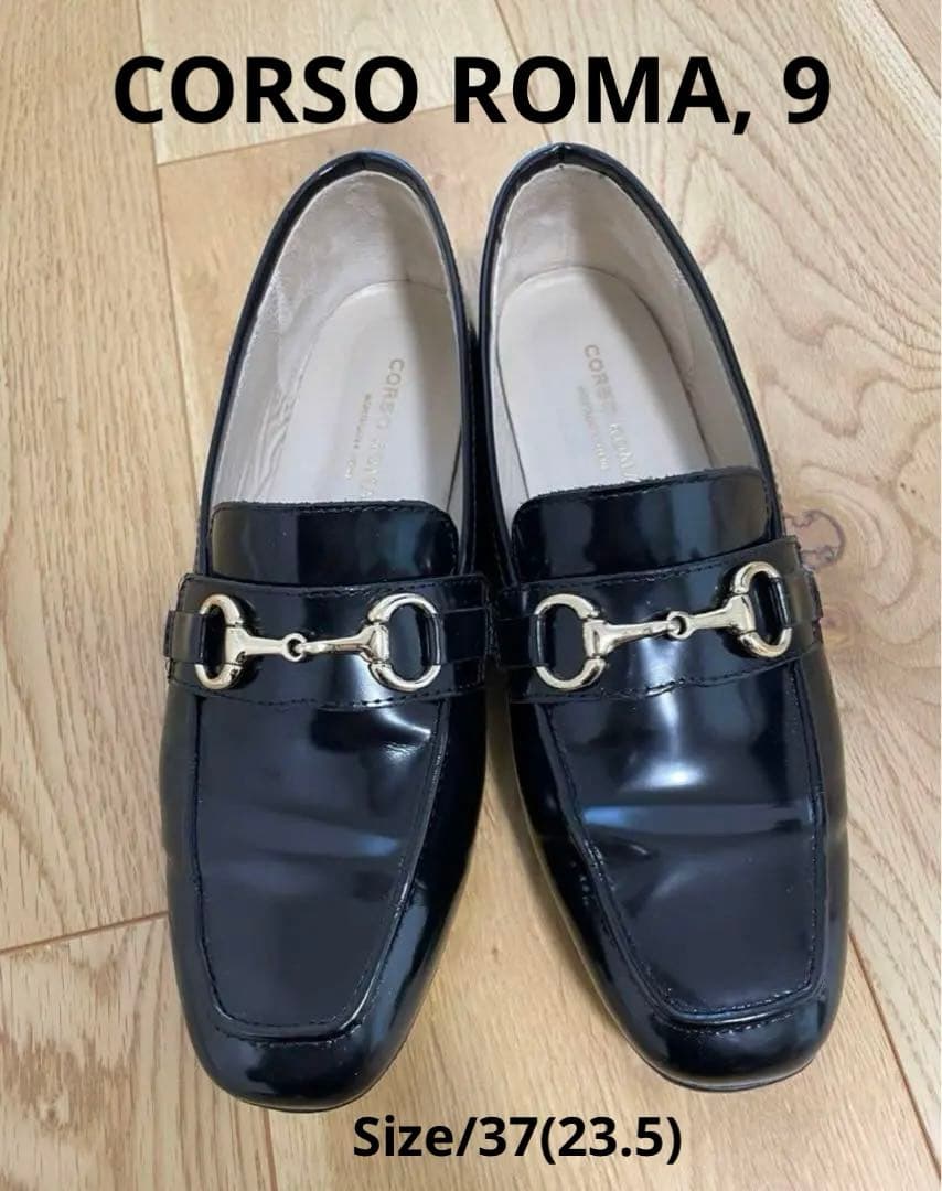 【美品】CORSO ROMA 9 コルソローマ ビットローファー　37