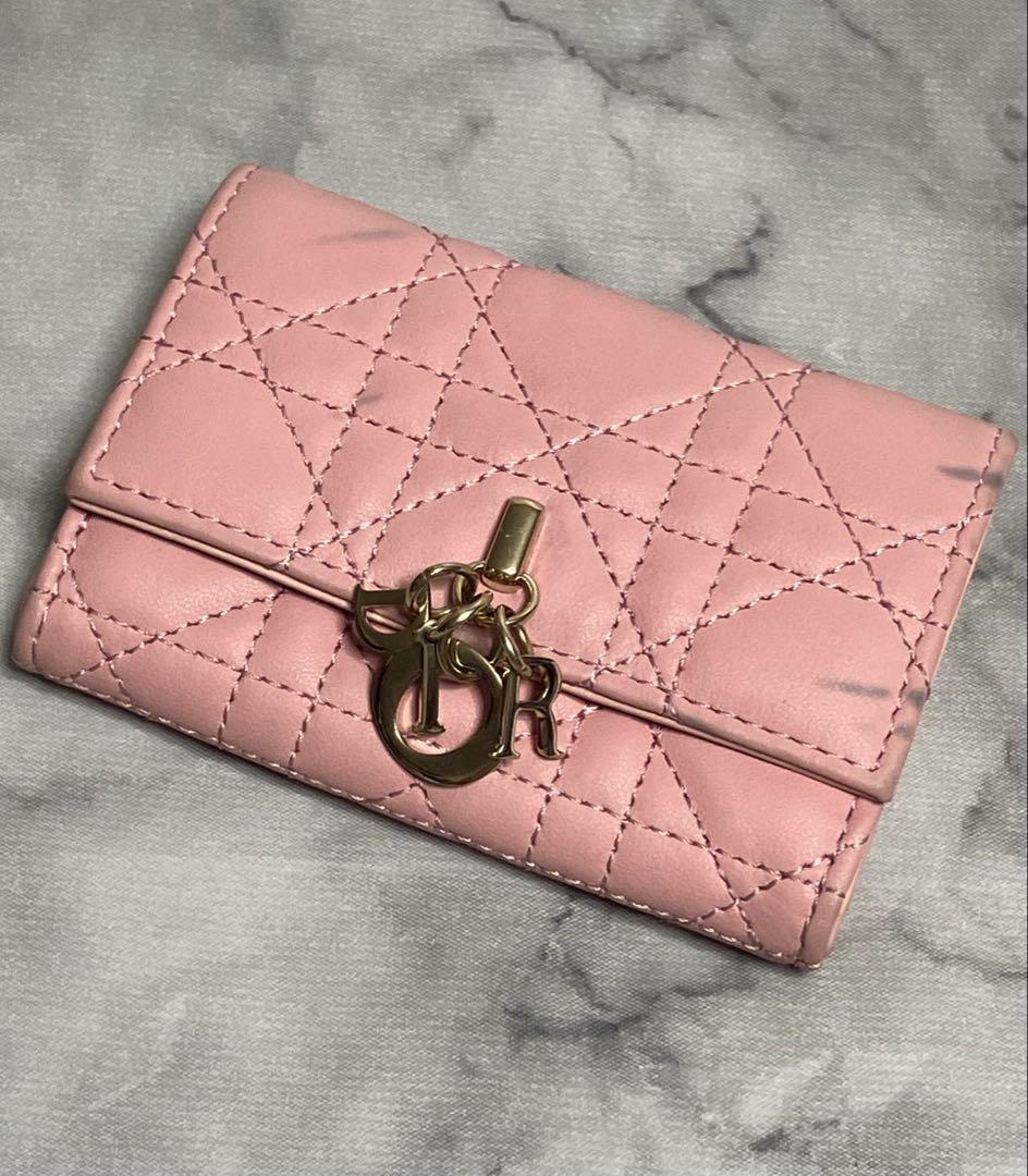 DIOR ミスディオール　グリシーヌウォレット　ミニ財布　コインケース　ピンク