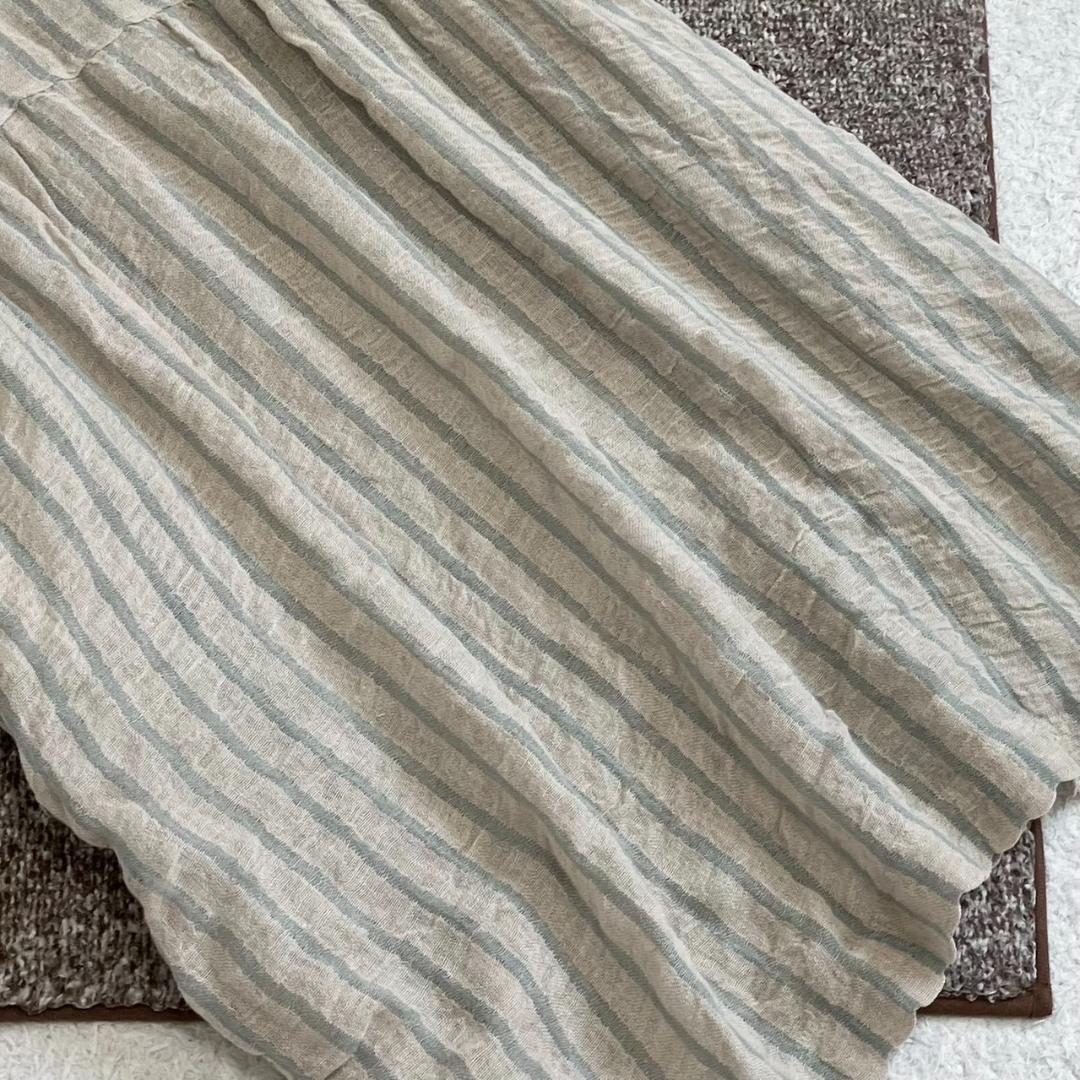 極美品✨イチアンティークス シャツワンピース マキシ丈 麻