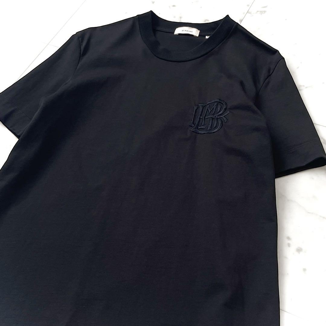 新品同様 ブラミンク 23SS PRE コットン 刺繍Tシャツ 半袖 エンブレム