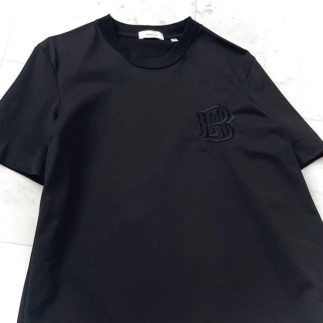 新品同様 ブラミンク 23SS PRE コットン 刺繍Tシャツ 半袖 エンブレム