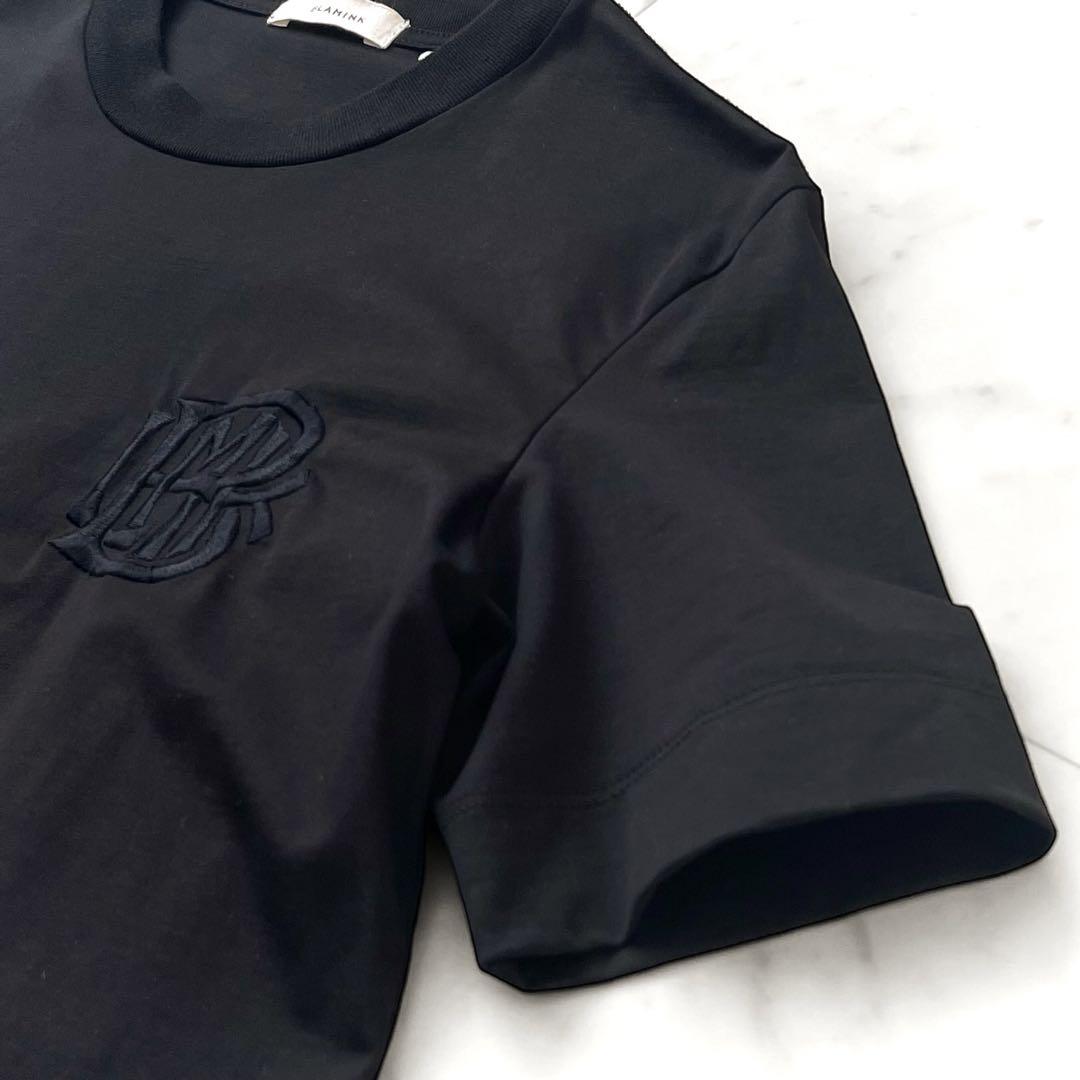 新品同様 ブラミンク 23SS PRE コットン 刺繍Tシャツ 半袖 エンブレム