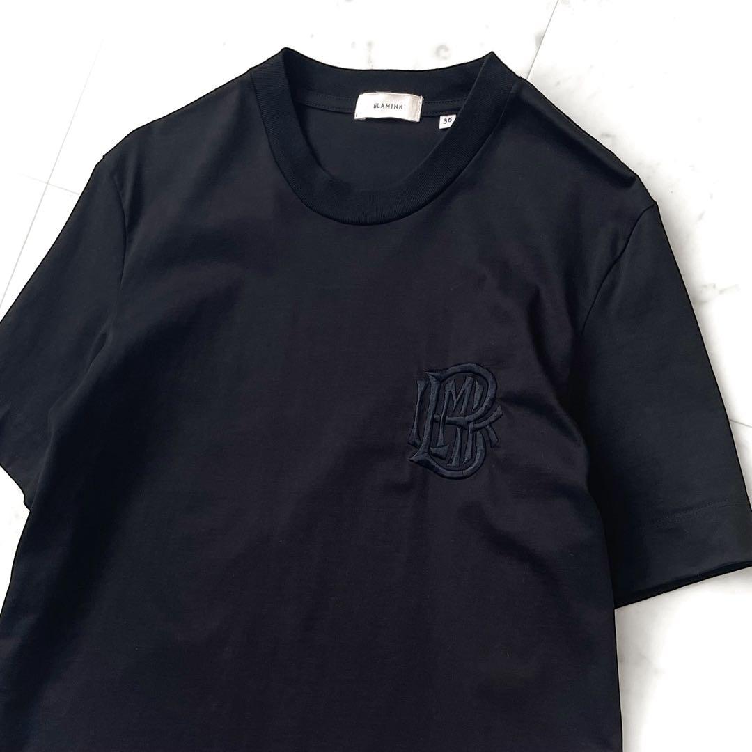 新品同様 ブラミンク 23SS PRE コットン 刺繍Tシャツ 半袖
