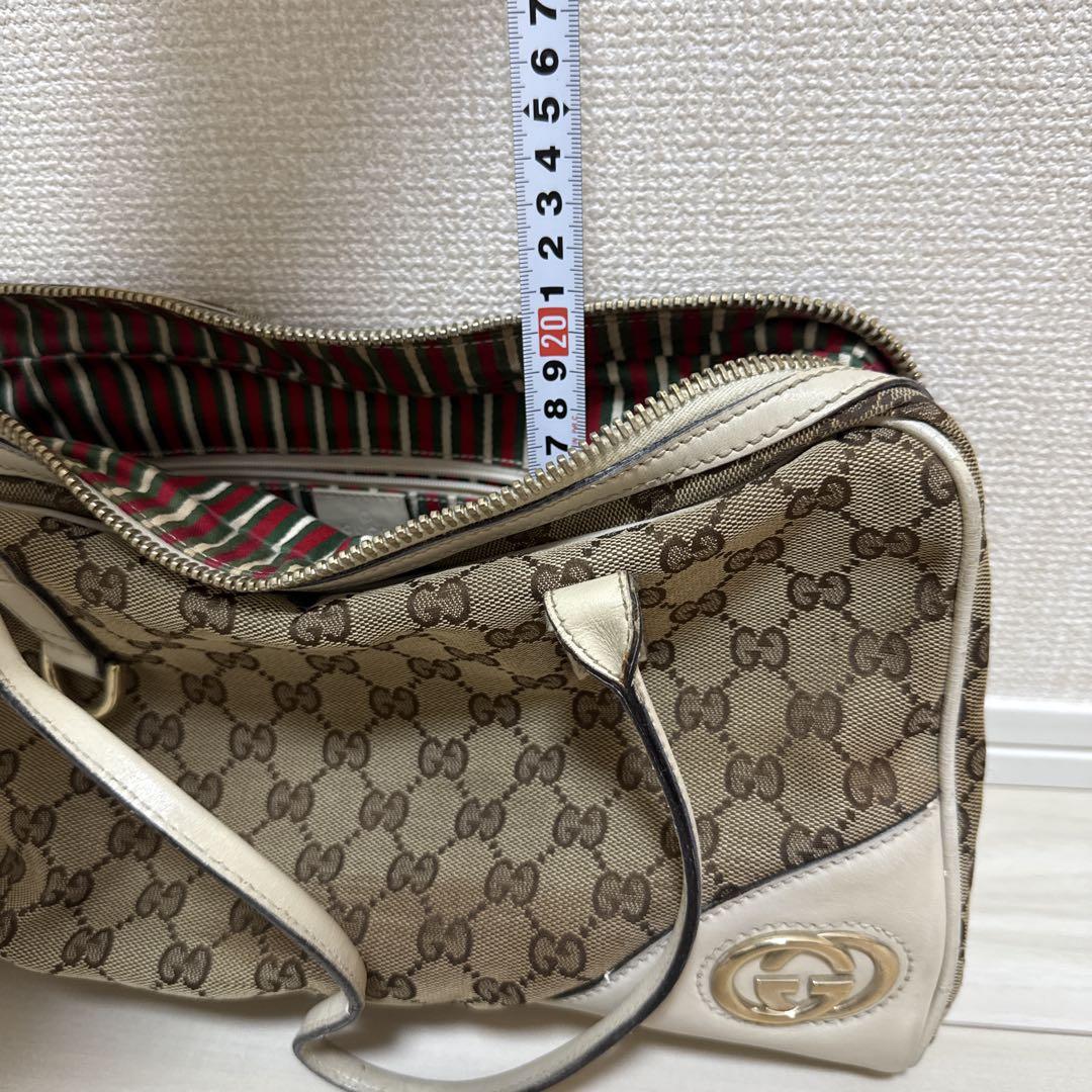 GUCCI GGパターン トートバッグ ベージュ/ホワイト