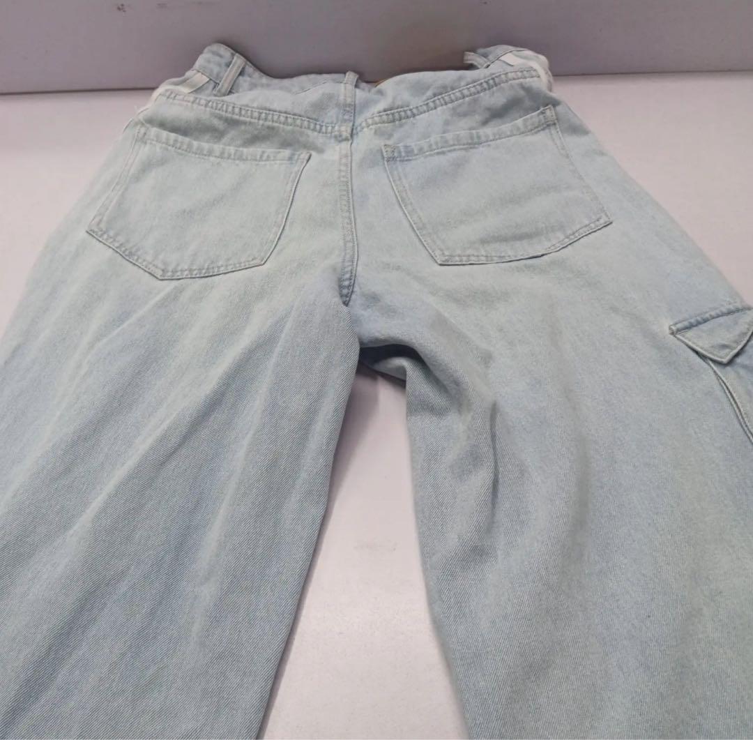 27サイズ Adidas ADILENIUM デニムパンツ IV9344 レディース Adilenium デニムカーゴパンツ クリアブルー