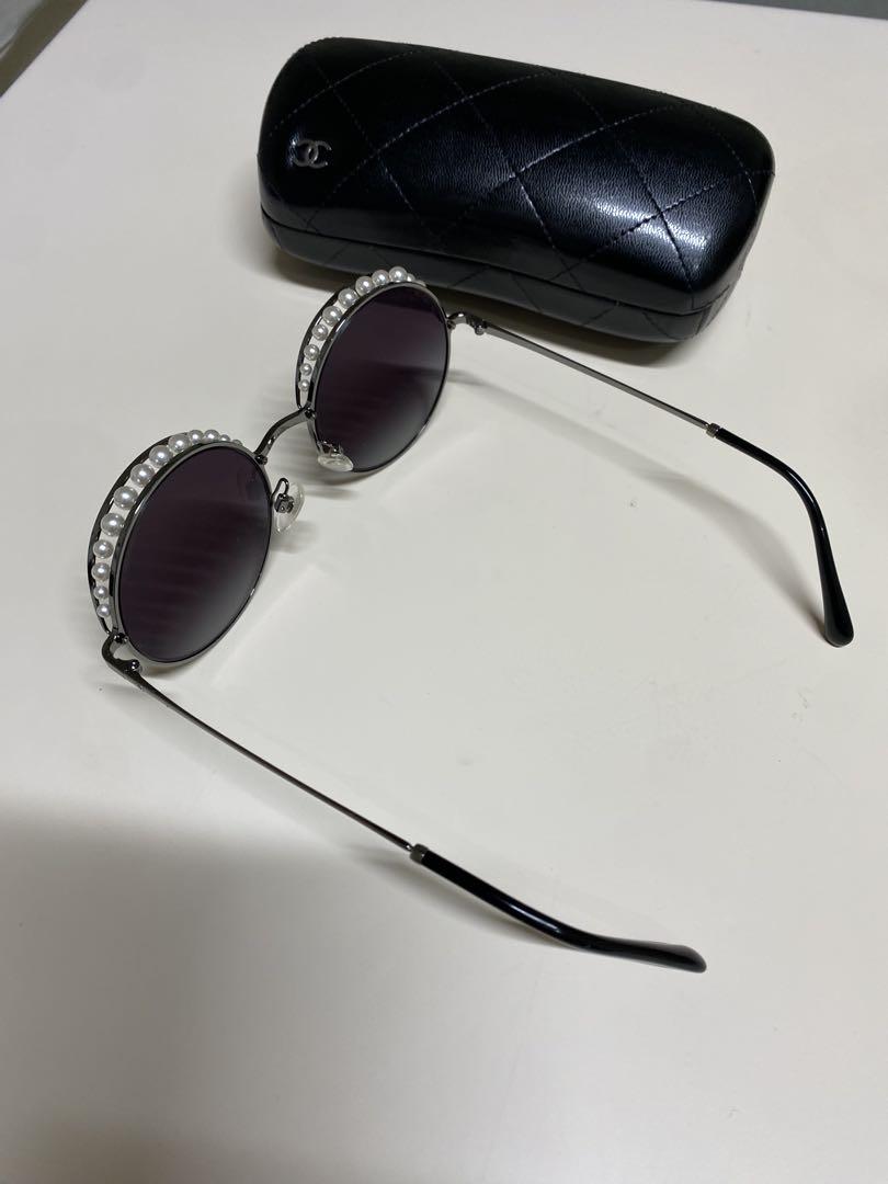 専用　CHANELシャネルパール付きラウンドサングラス